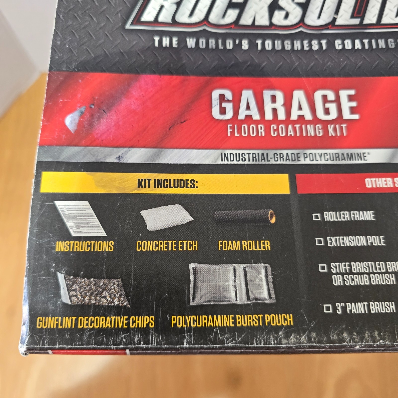 Rust-Oleum Rock Solid Polycuramine Garage Floor Coating Kit Mocha 1-Car Garage