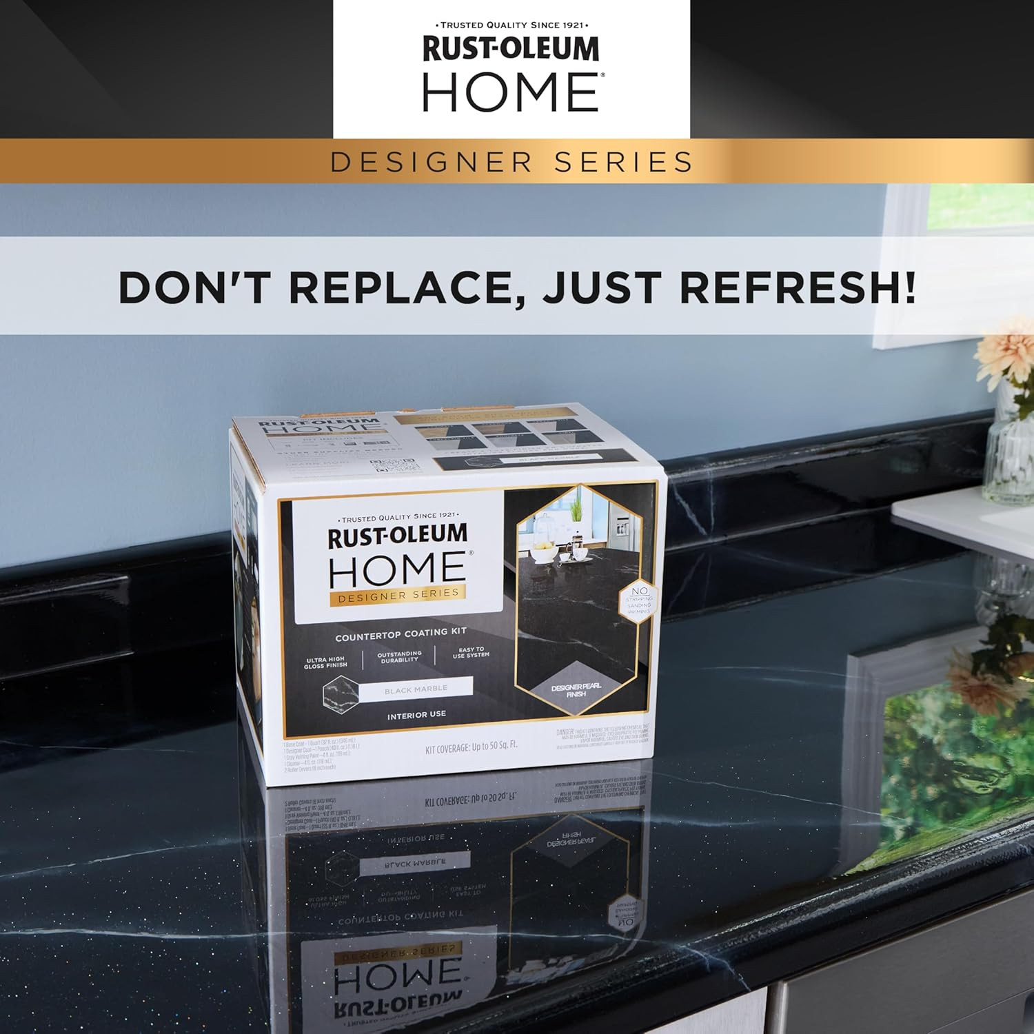 396945 HOME Designer Series Marble Countertop Coating Kit | No Stripping Sanding