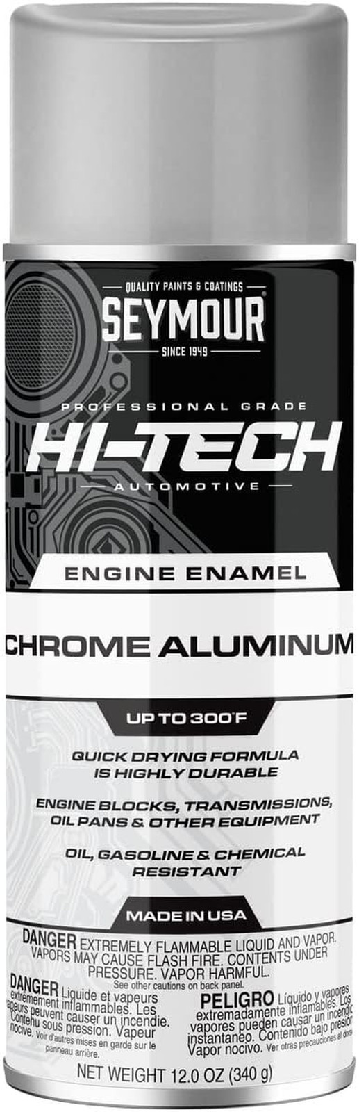 Seymour EN-41 Hi-Tech Engine Spray Paint, Chrome Aluminum 12 Ounce (Pack of 1)