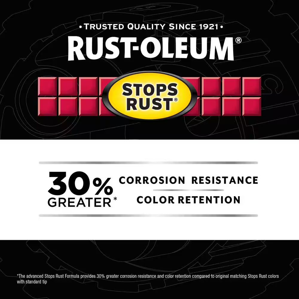 Rust-Oleum 376879-6PK Stops Rust Custom Spray 5-in-1 Spray Paint, 12 oz, Satin