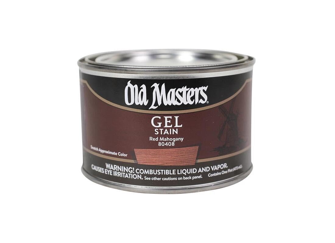 Old Masters Red Mahogany Gel Stain Pint for Household Wood Projects 80408