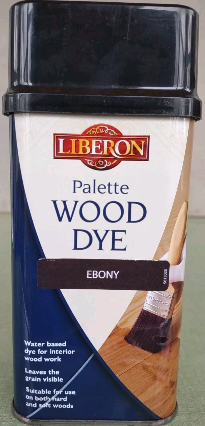 Liberon Palette Ebony Wood Dye Water Based Wood Stain 250ml 8.45oz