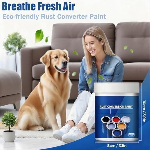 500g Weatherproof Rust Converter Paint – 4-in-1 Metal Rust Remover & Primer, Wat