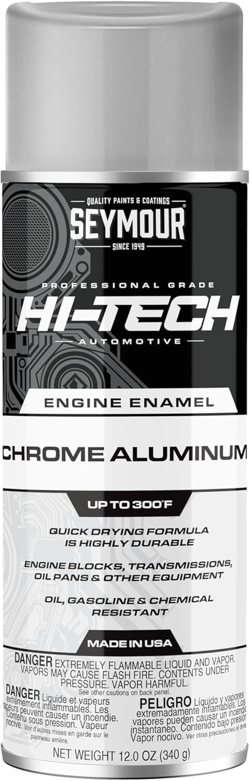 EN-41 Hi-Tech Engine Spray Paint, Chrome Aluminum 12 Ounce (Pack of 1)