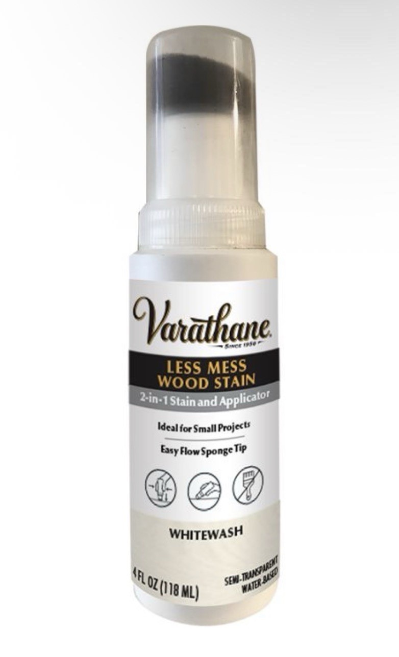 Varathane 4oz Semi-Transparent Whitewash Water-Based Wood Stain & Applicator 4PK