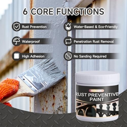 2-in-1 Rust Converter & Metal Primer – Automotive Rust Inhibitor Paint, 17.5 Oz