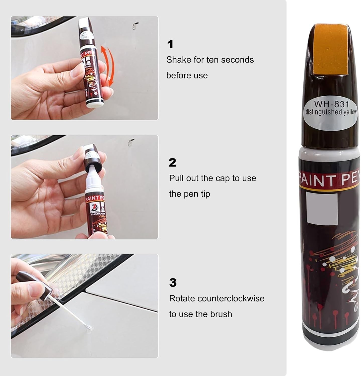 Durable Yellow Car Touch-Up Paint Pen – Ultimate Solution for Vehicle Scratches