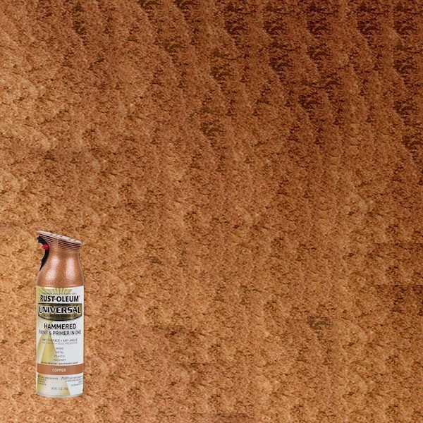 Rust-Oleum 247567 Hammered Spray Paint, Copper, Hammered, Solvent, 12 Oz