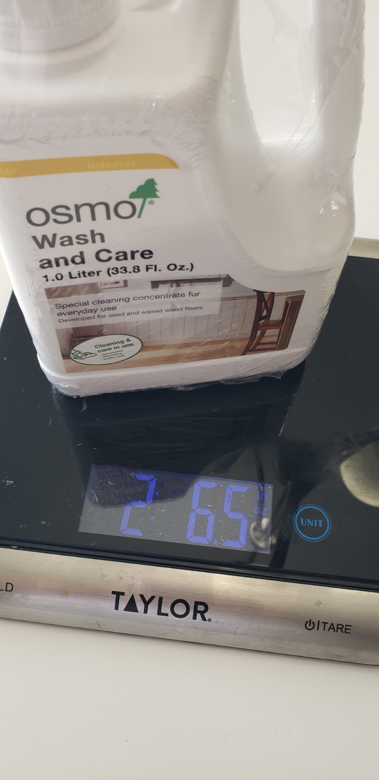 OSMO WASH AND CARE Wood Floor Cleaning Concentrate 1 Liter Sealed