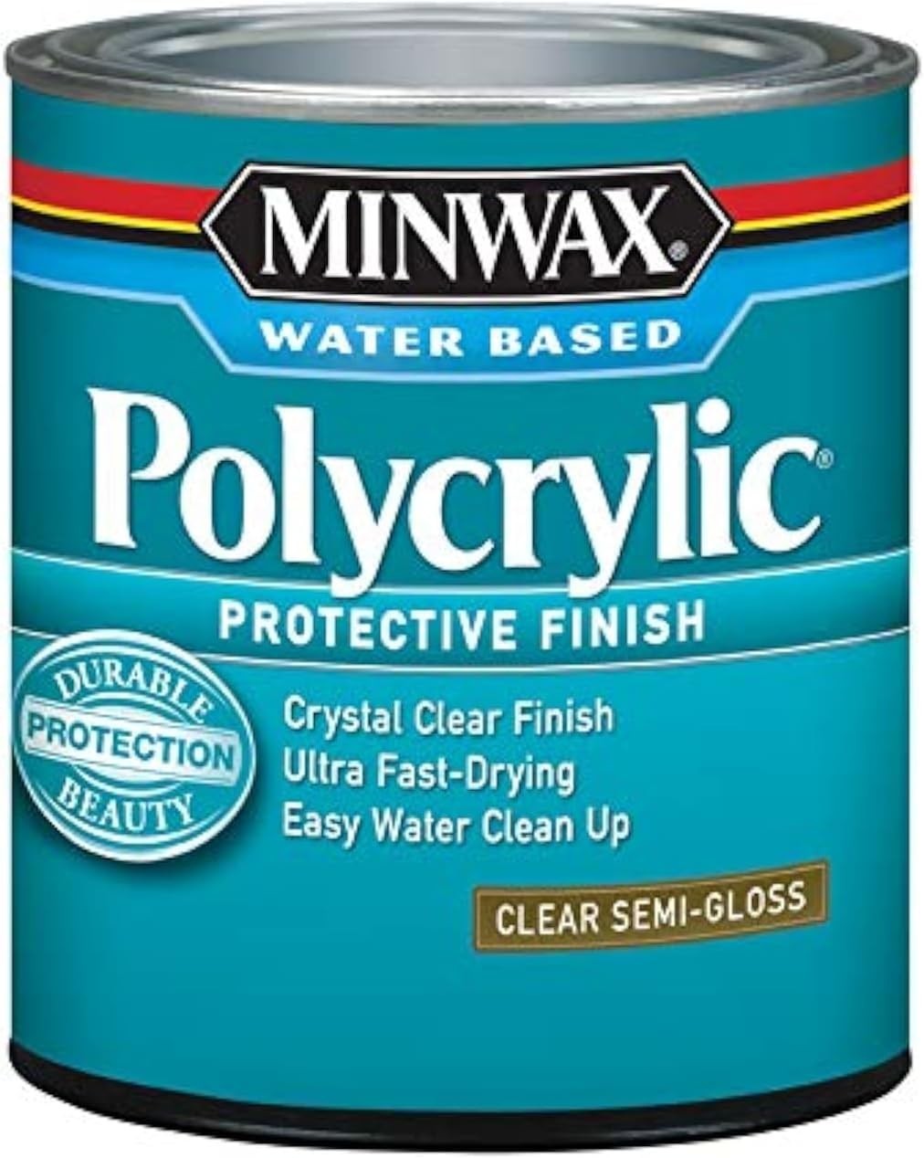 1/2 Pint Water-Based Clear Polycrylic Finish – Perfect Semi-Gloss Protection