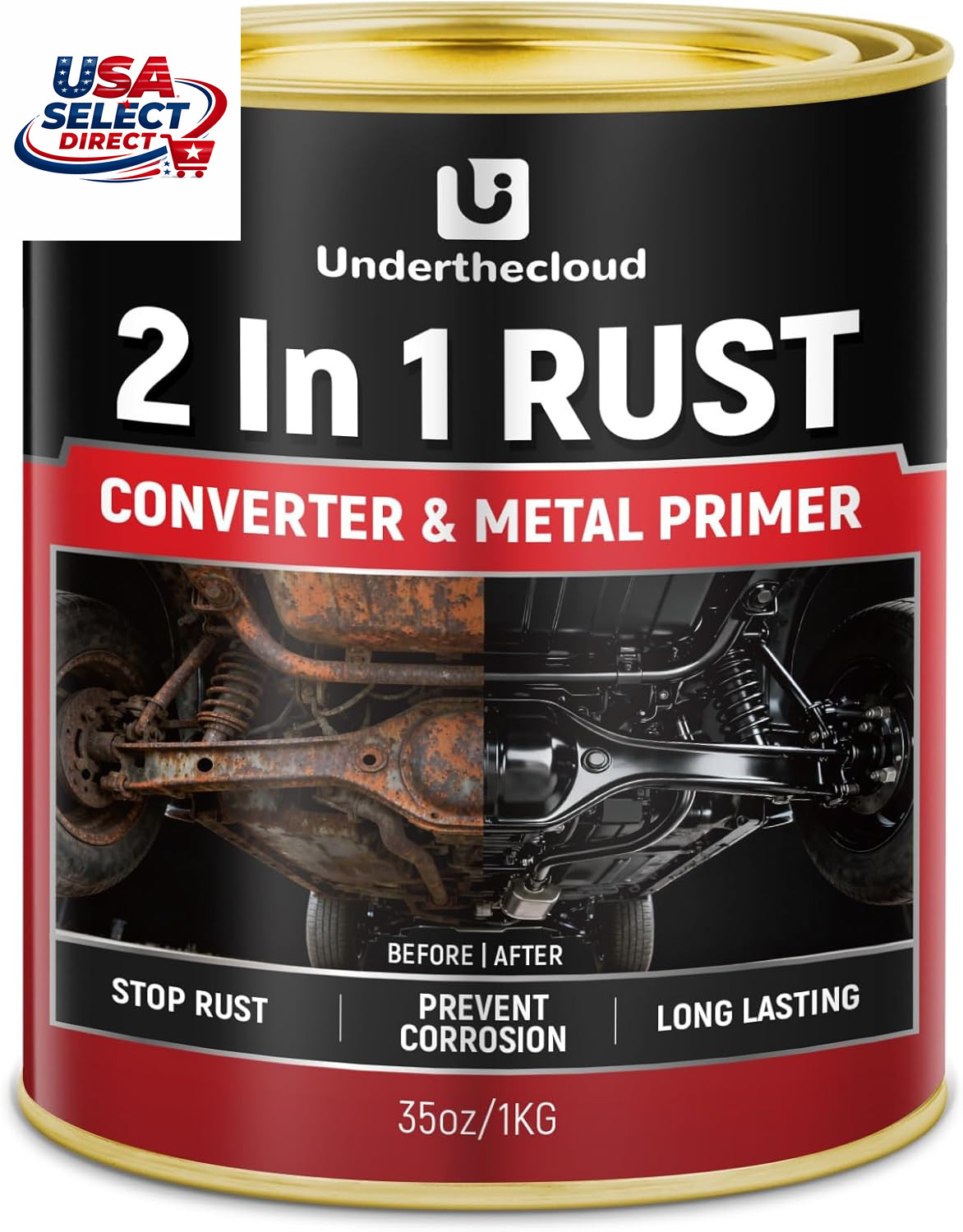 2-In-1 Rust Converter & Metal Primer – Anti-Rust Coating (35 Oz)