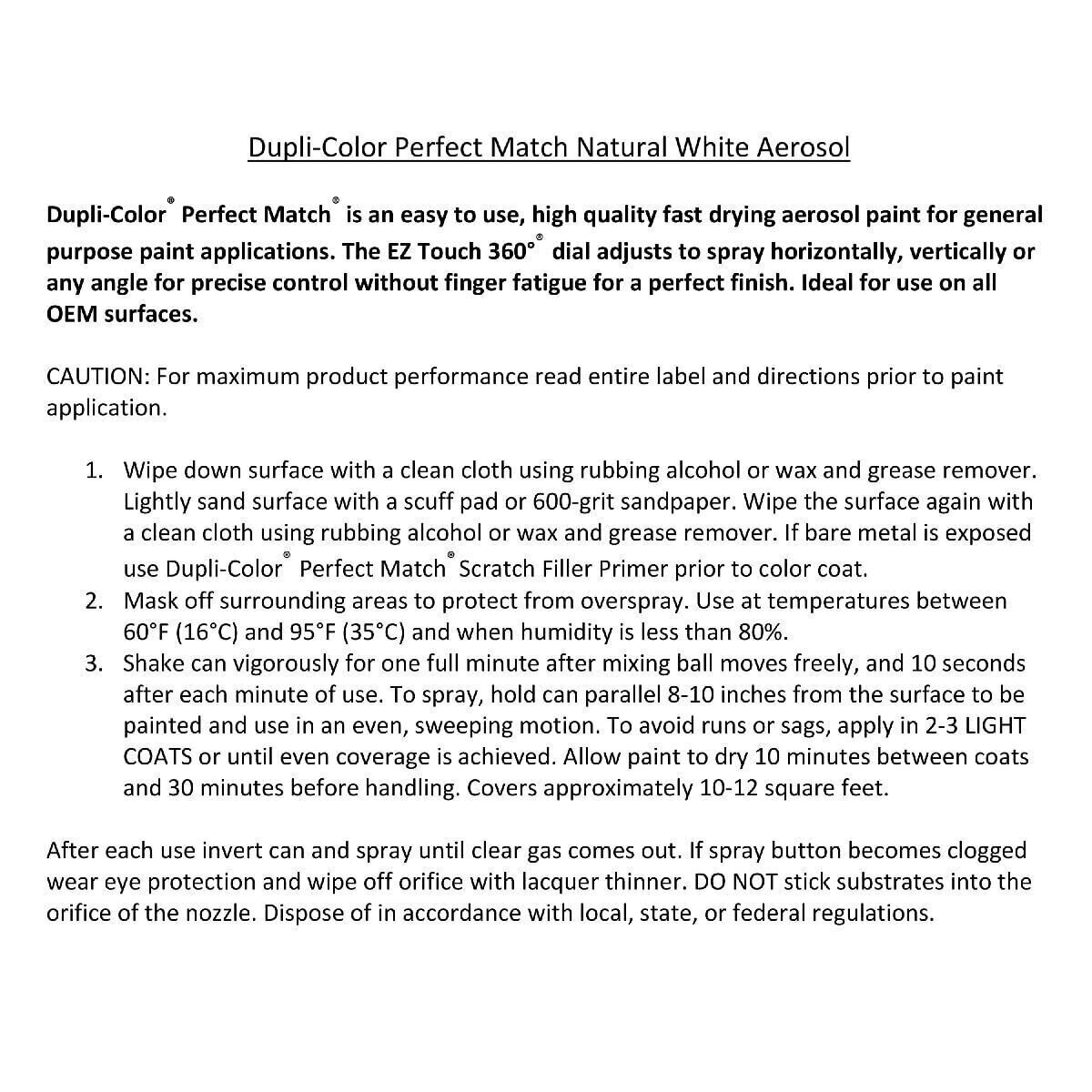 Dupli-Color EBTY16077 Perfect Match Automotive Spray Paint – Toyota Natural…