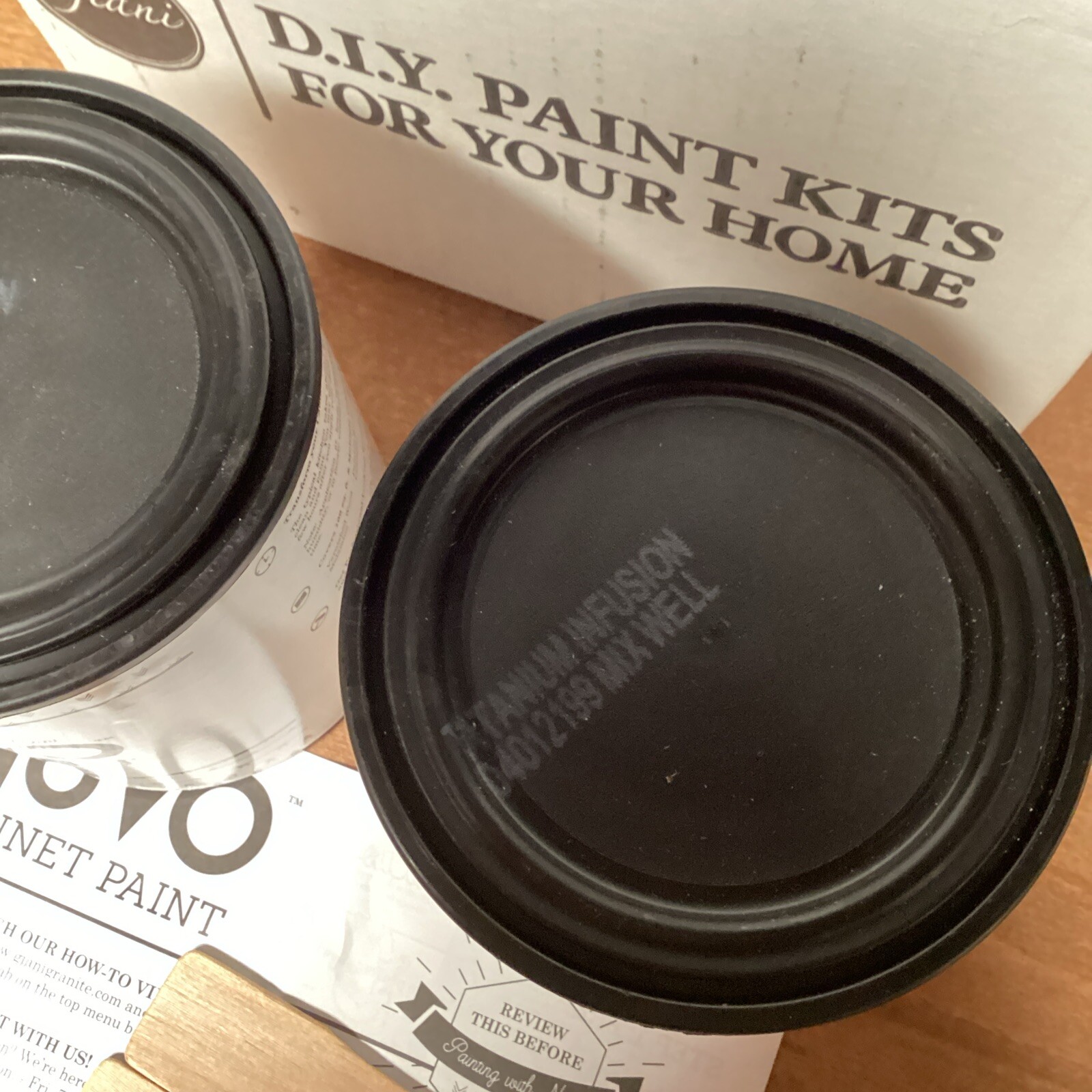 Nuvo Titanium Infusion Cabinet Makeover Paint Ultra Brilliant White Kit 2 Quart