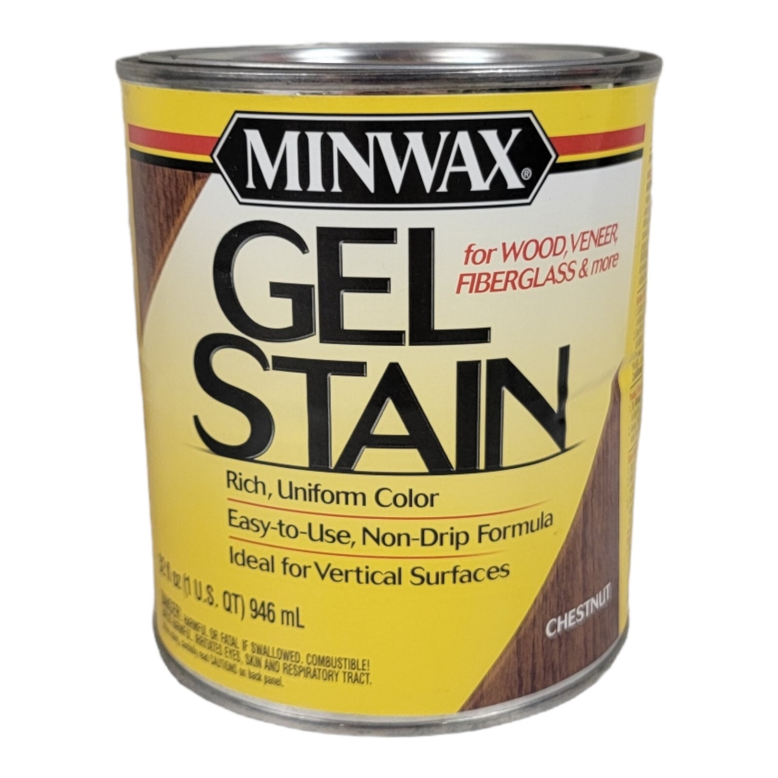 (1) BRAND NEW Minwax Multi Surface Wood Gel Stain *Chesnut* 1 Quart/32 oz. DENT