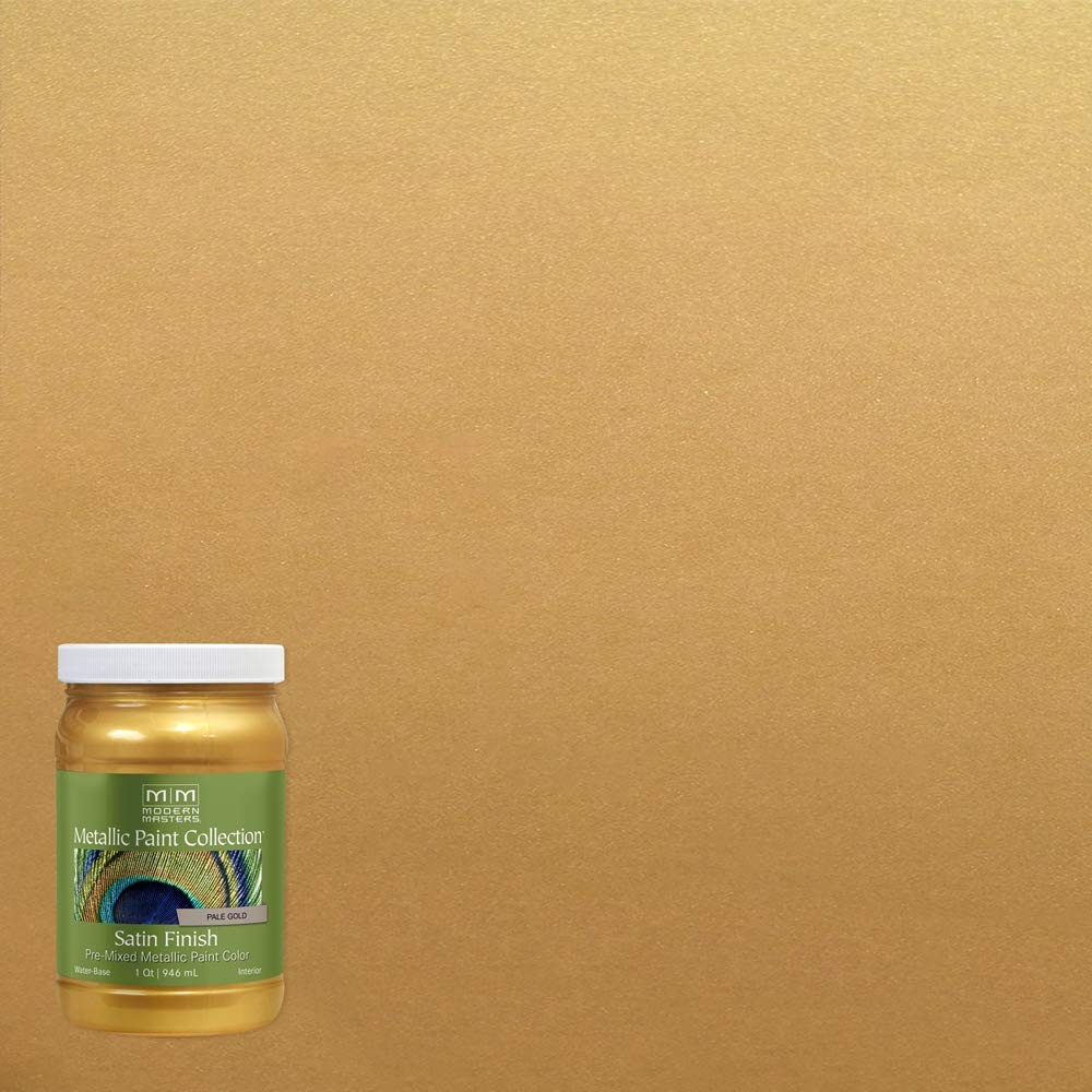 1 qt Modern Masters ME200 Pale Gold Metallic Paint Collection Water-Based Decora