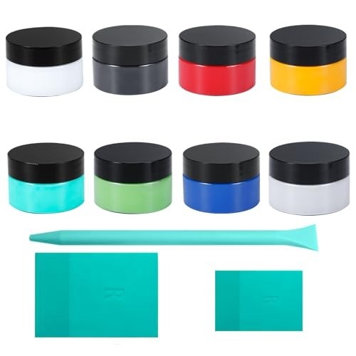 8-Color Chalk Paste Paint Set with Silicone Squeegees for Creative DIY Projects