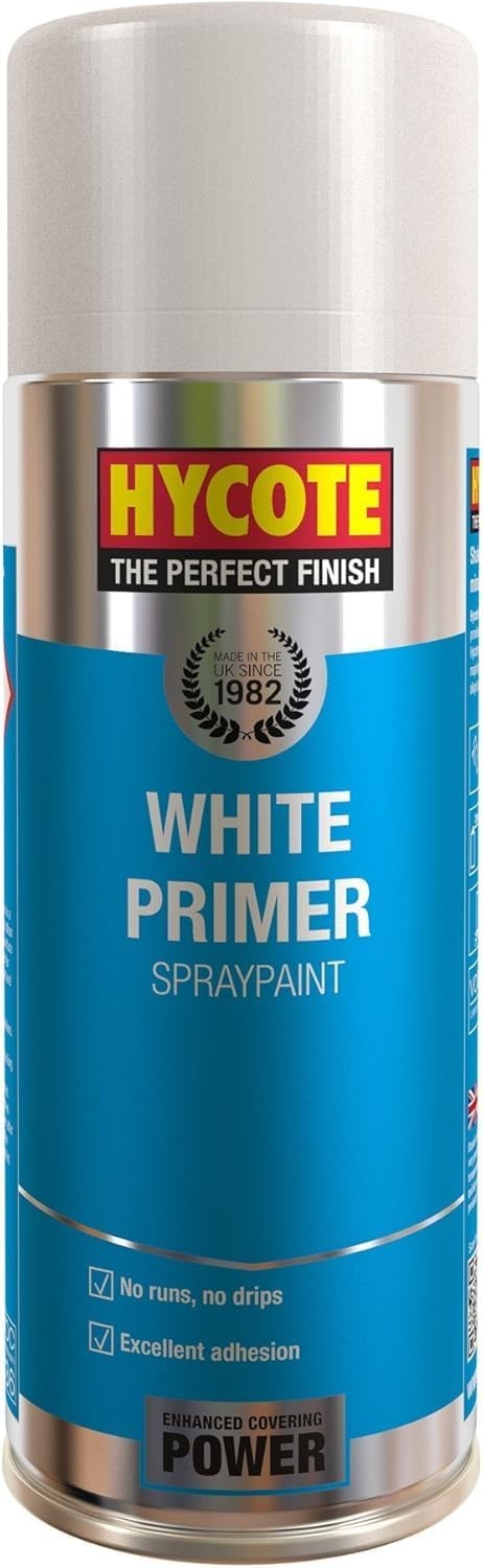 Fast Drying Aerosol Car Spray Paint, White Primer, 13.5 Oz