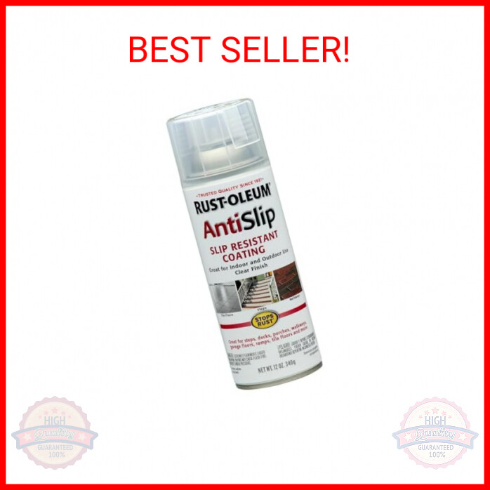 Rust-Oleum 271455 Stops Rust Anti-Slip Spray, 12 oz, Matte finish, Clear
