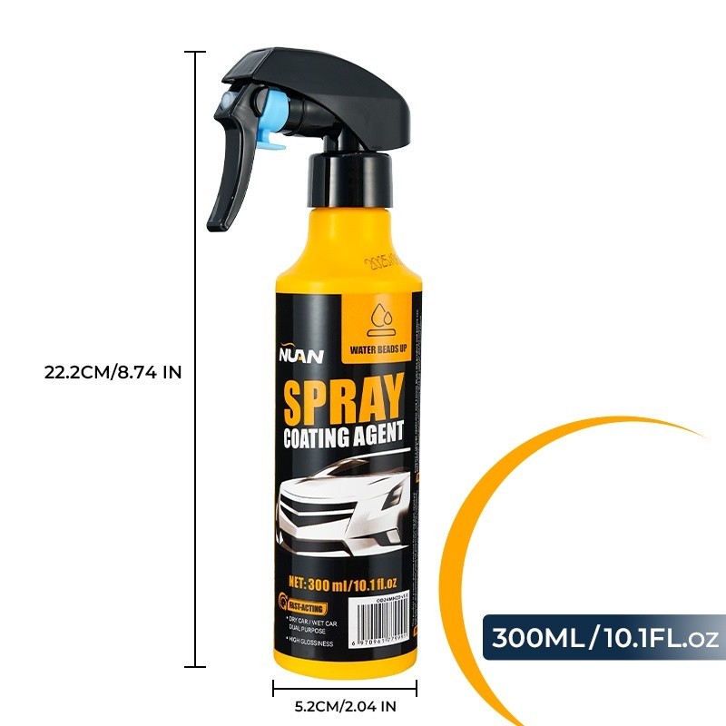 3PCS NUAN Car Coating Spray Set Quick Effect Coating Agent Quickly Coat Car Wax
