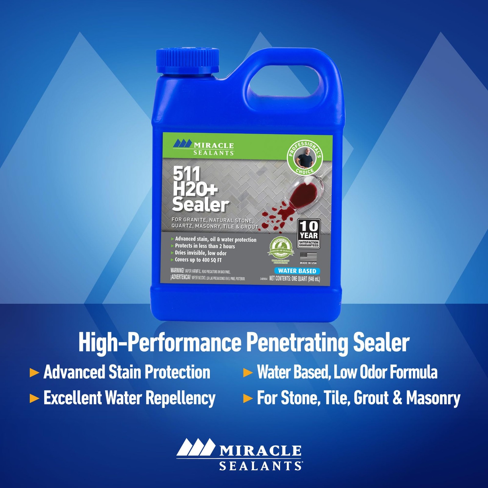 Advanced Penetrating Sealer for Countertops, Stone, Tile & Grout Gallon