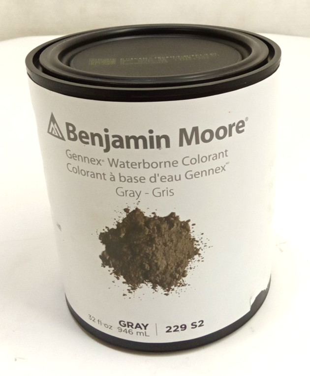 Benjamin Moore 229 S2 Gennex Waterborne Colorant Liquid Gray 1 Quart (32oz)
