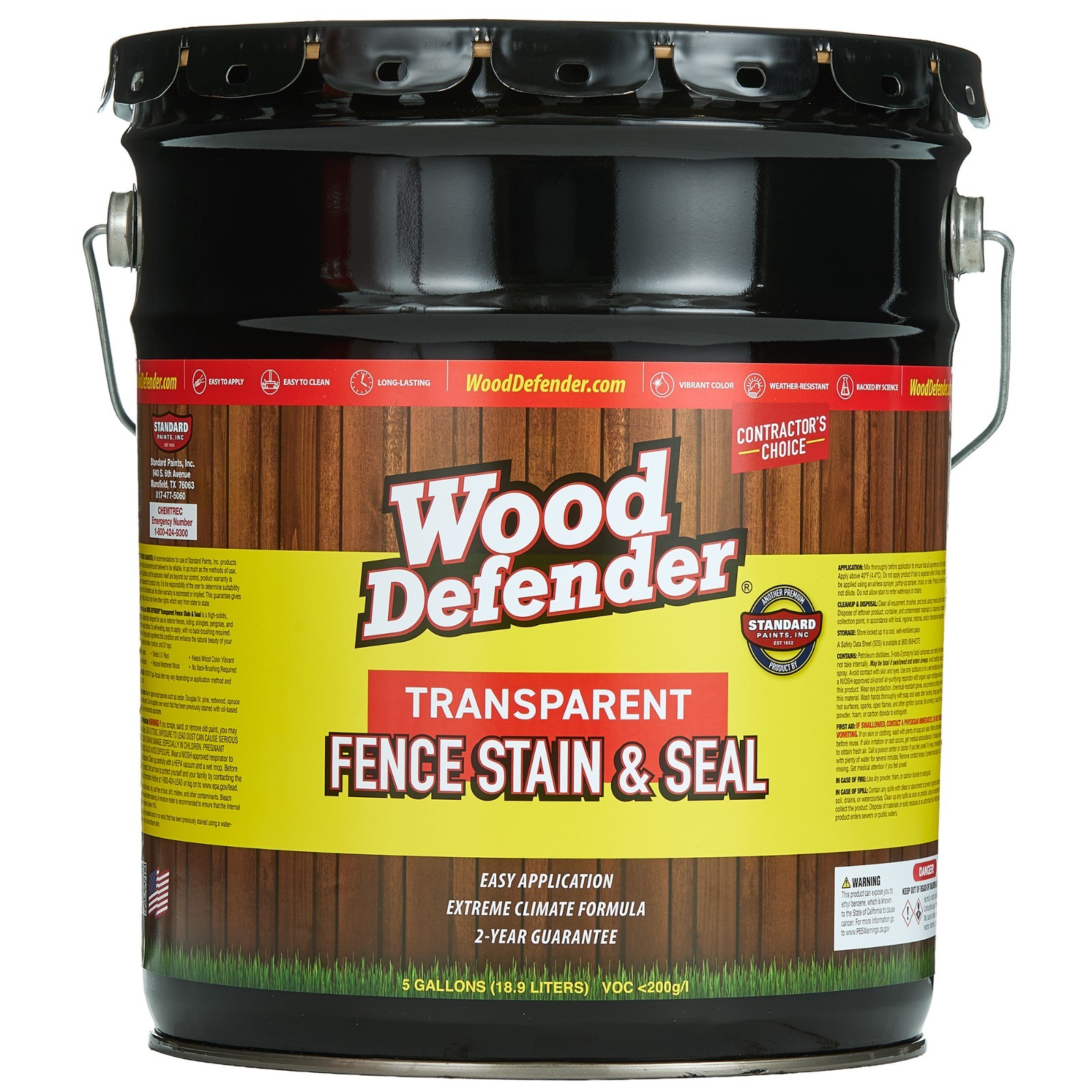 Wood Defender Transparent Fence Stain SADDLE TAN 5-gallon