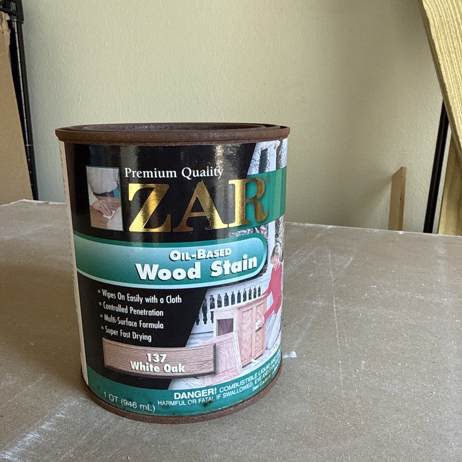 Zar White Oak 137 Interior Wood Stain Quart Discontinued NEW 32 Oz