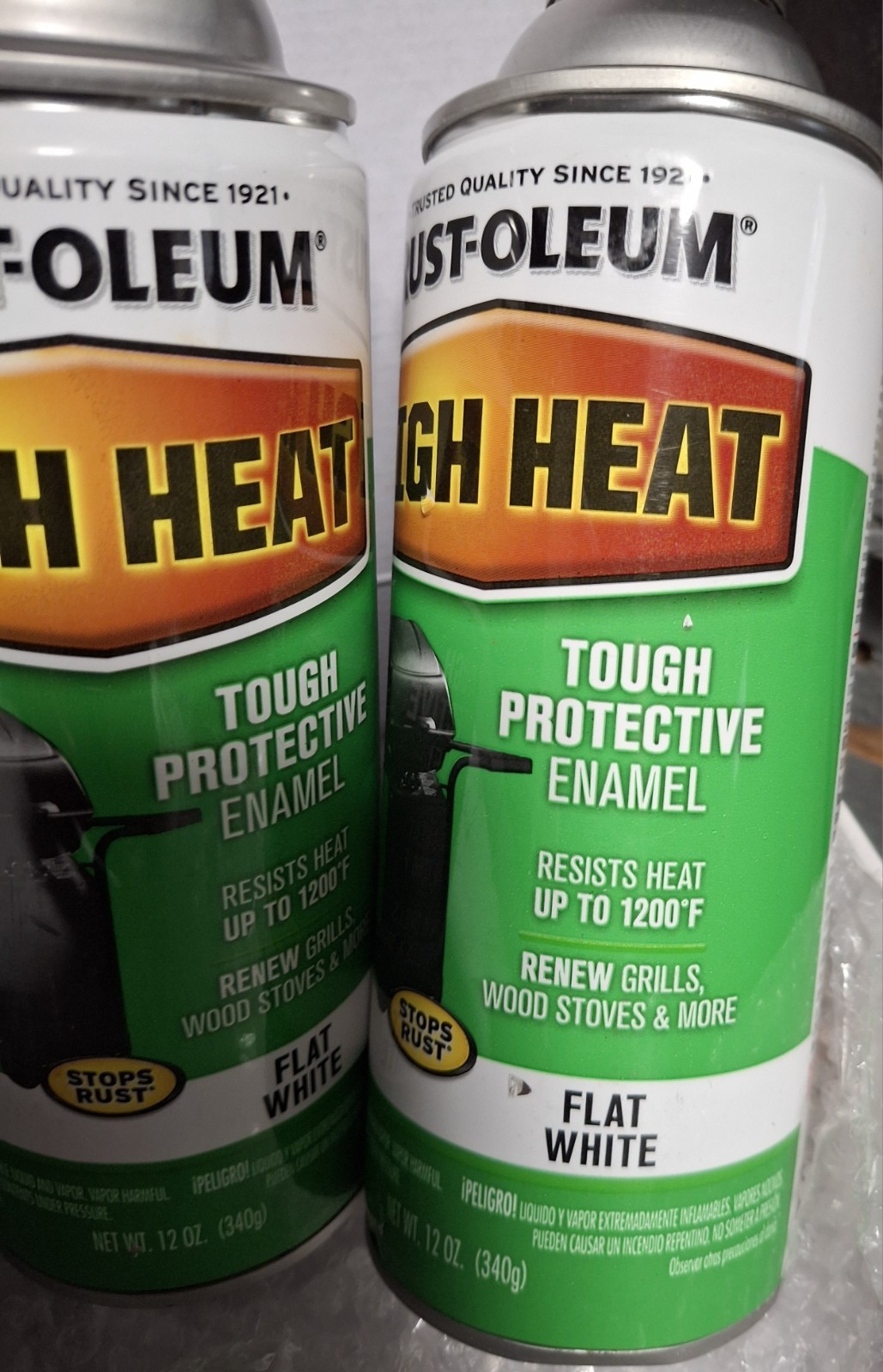 Rust-Oleum Specialty Flat White High Heat Spray Paint 12 Oz (New – No Cap)