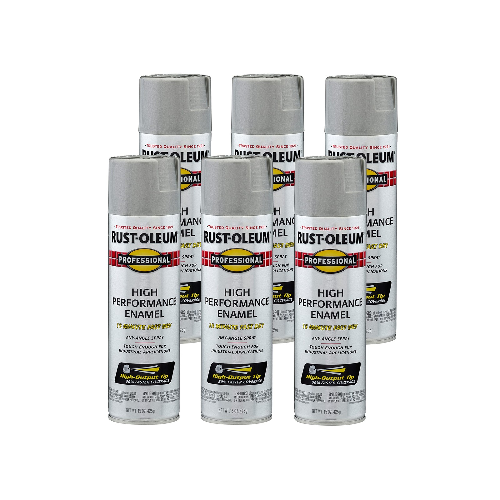 Rust Oleum Professional Gloss Light Machine Gray Spray Paint Pack Of 6 2.5 Oz