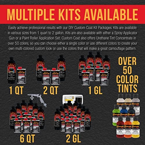 Custom Coat Base Only 1 Quart Urethane Spray-On Truck 0.25 Gallon Kit Tintable