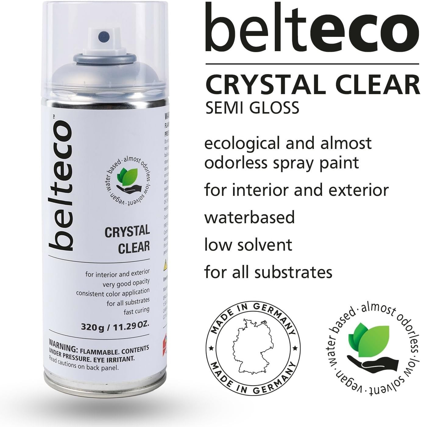 Odorless and Eco-Friendly Crystal Clear Spray Paint – Fast Drying & UV Resistant