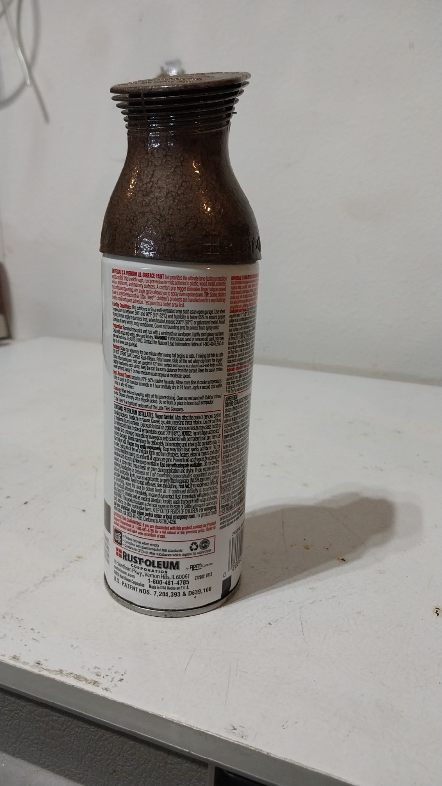 Rust-Oleum Surface Universal Hammered Spray Paint, Brown, 12 Ounce