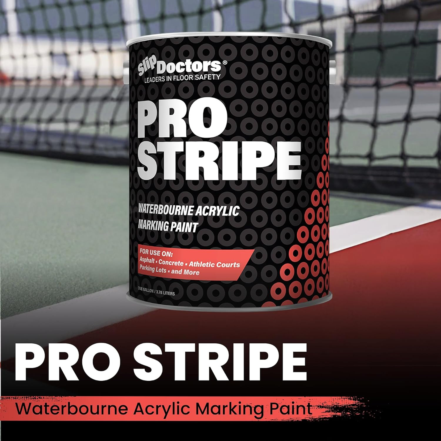 Pro Stripe White Line Marking Paint – 1 Gallon for Courts & Parking Lots