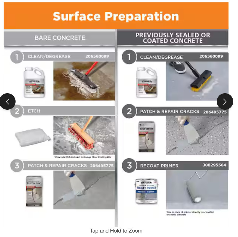 Rust-Oleum Epoxy Shield Garage Floor Coating Kit 3.75 q One Car Garage Kit