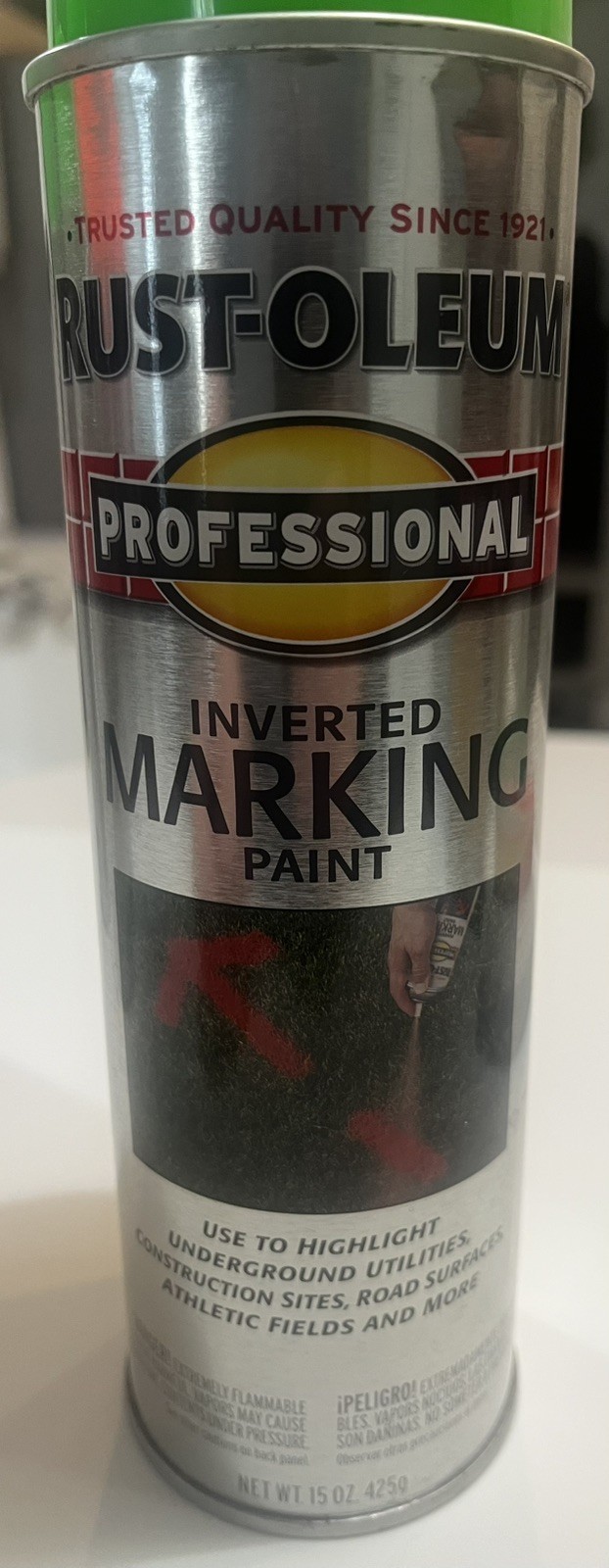 Rust-Oleum 266590-8PK Inverted Marking Paint 15 oz Fluorescent 5 Orange 3 Green
