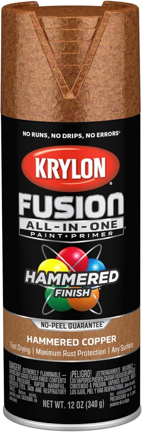 12 oz Fast-Drying Hammered Copper Spray Paint – Rust Protection for All Surfaces