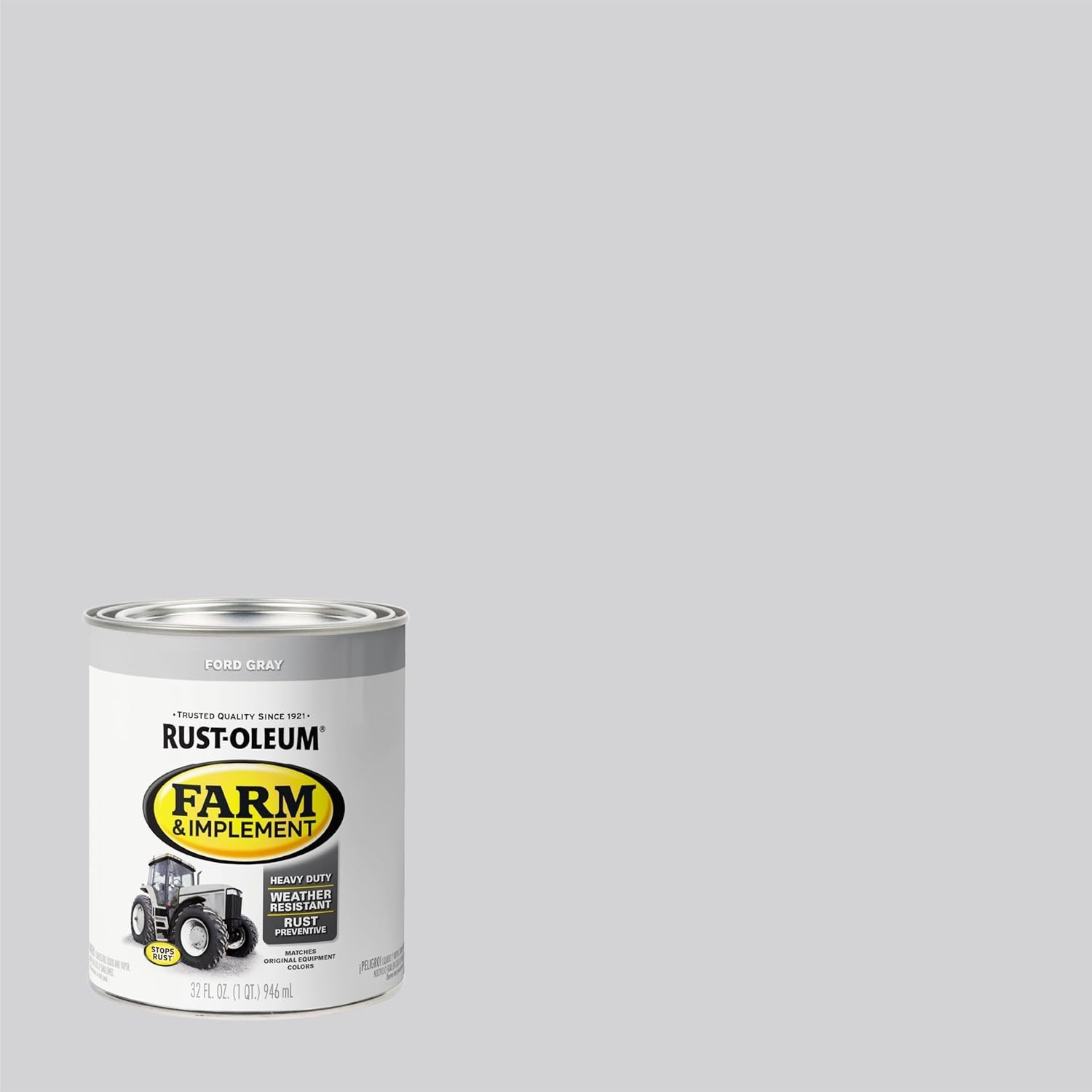 Farm Implement Enamel Paint Ford Gray Quart Rust Preventive Gloss 2 Pack