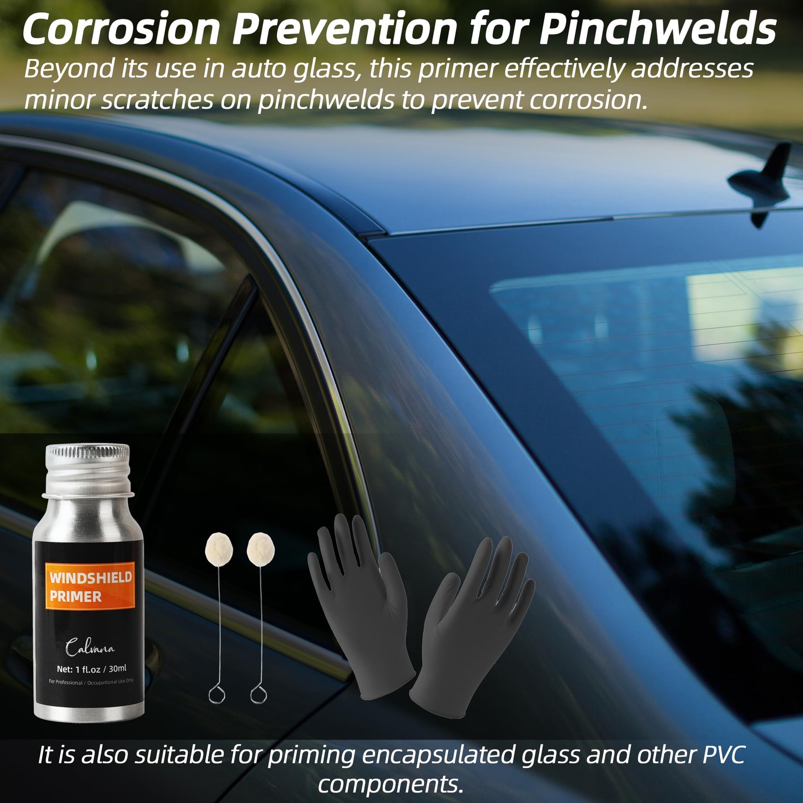 Calvana 1 fl.oz Windshield Primer, Urethane Primer for Automotive, Promotes A…
