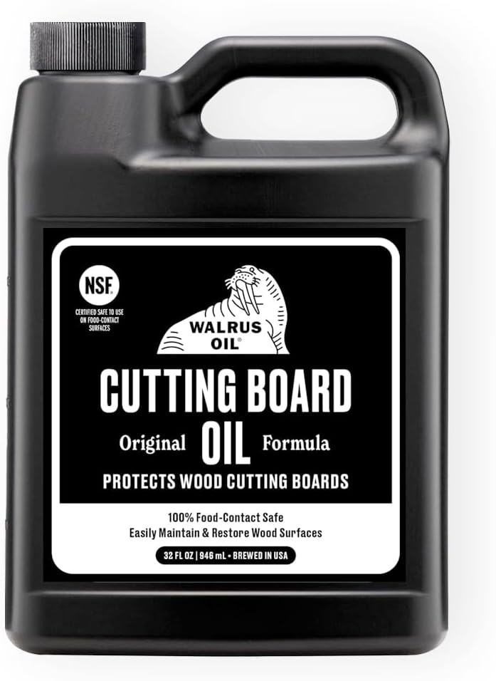 WALRUS OIL – Cutting Board Oil and Wood Butcher Block Oil, 32 oz Jug, Food-Safe