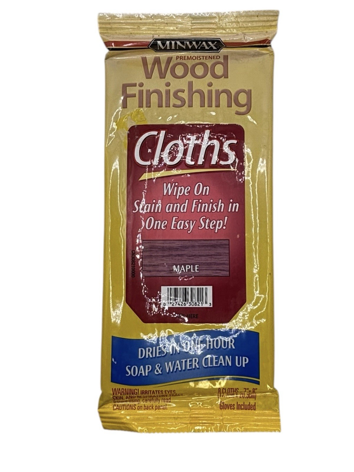 Minwax Wood Finishing Wipes MAPLE Stain & Finish Cloths