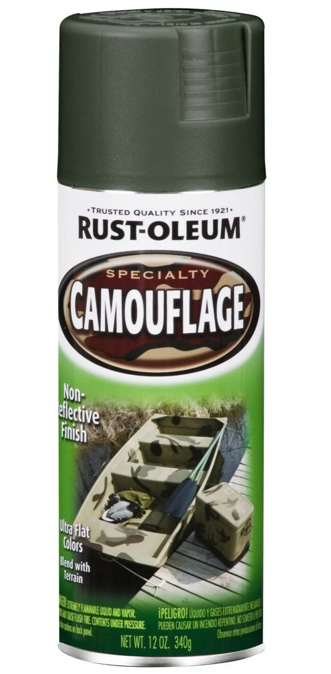 Rust-Oleum Specialty Flat Deep Forest Green Camouflage Spray Paint 12 oz
