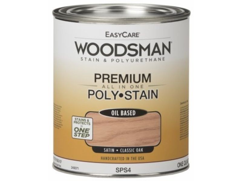 1 qt. Woodsman Stain & Polyurethane In One Oil-Base Stain Classic Oak #249371