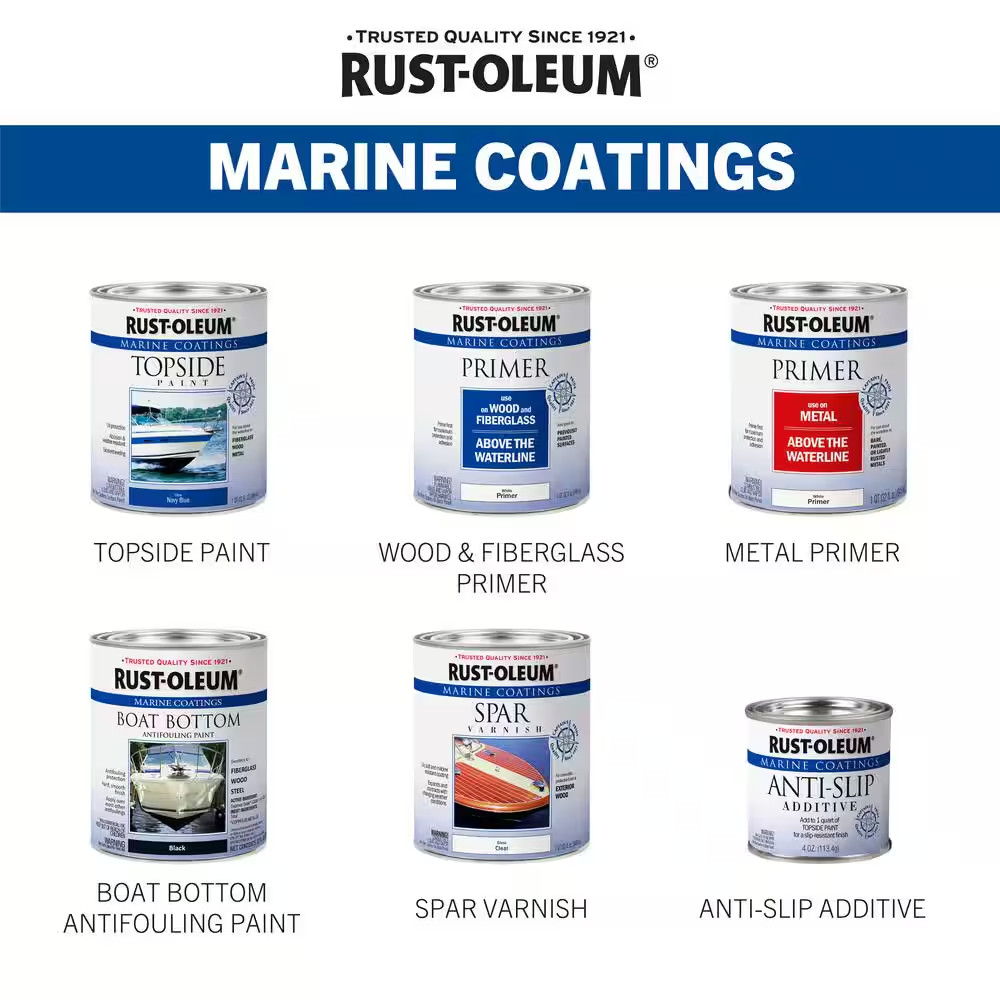 1 Qt. Gloss White Topside Paint (Case-2)