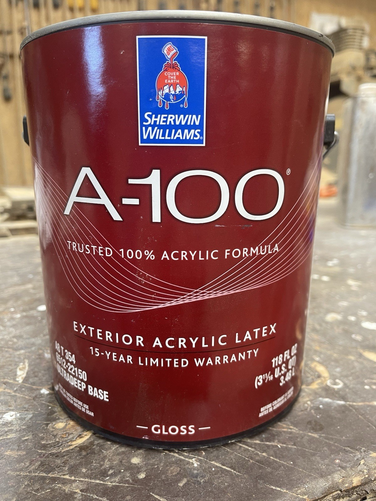 1 Gal. Sherwin Williams A-100 Exterior Gloss Acrylic Paint /Custom Dark Green