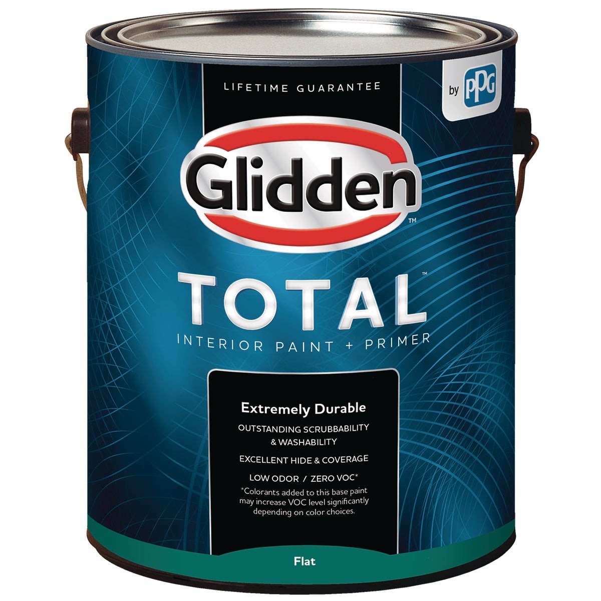 Glidden Total Interior Paint + Primer Flat White & Pastel Base 1 Gallon Glidden