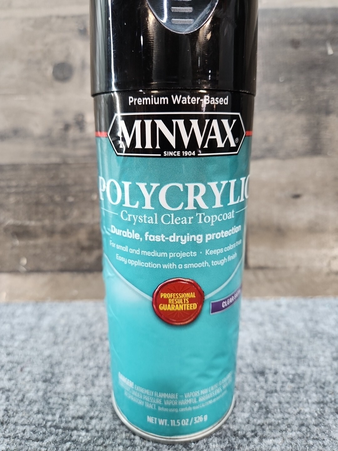 Minwax Water Based Polycrylic Protective Finish Spray Clear Satin 11.5 Oz