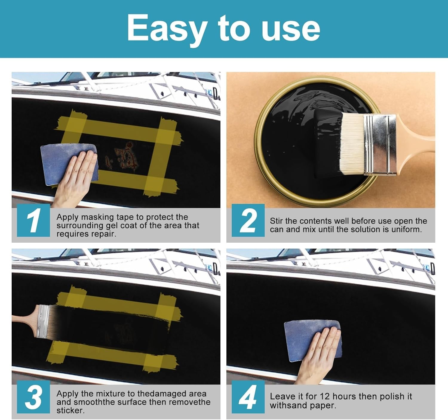 Long-Lasting Black Protective Paint – Rust and Corrosion Inhibitor, 32 Fl Oz