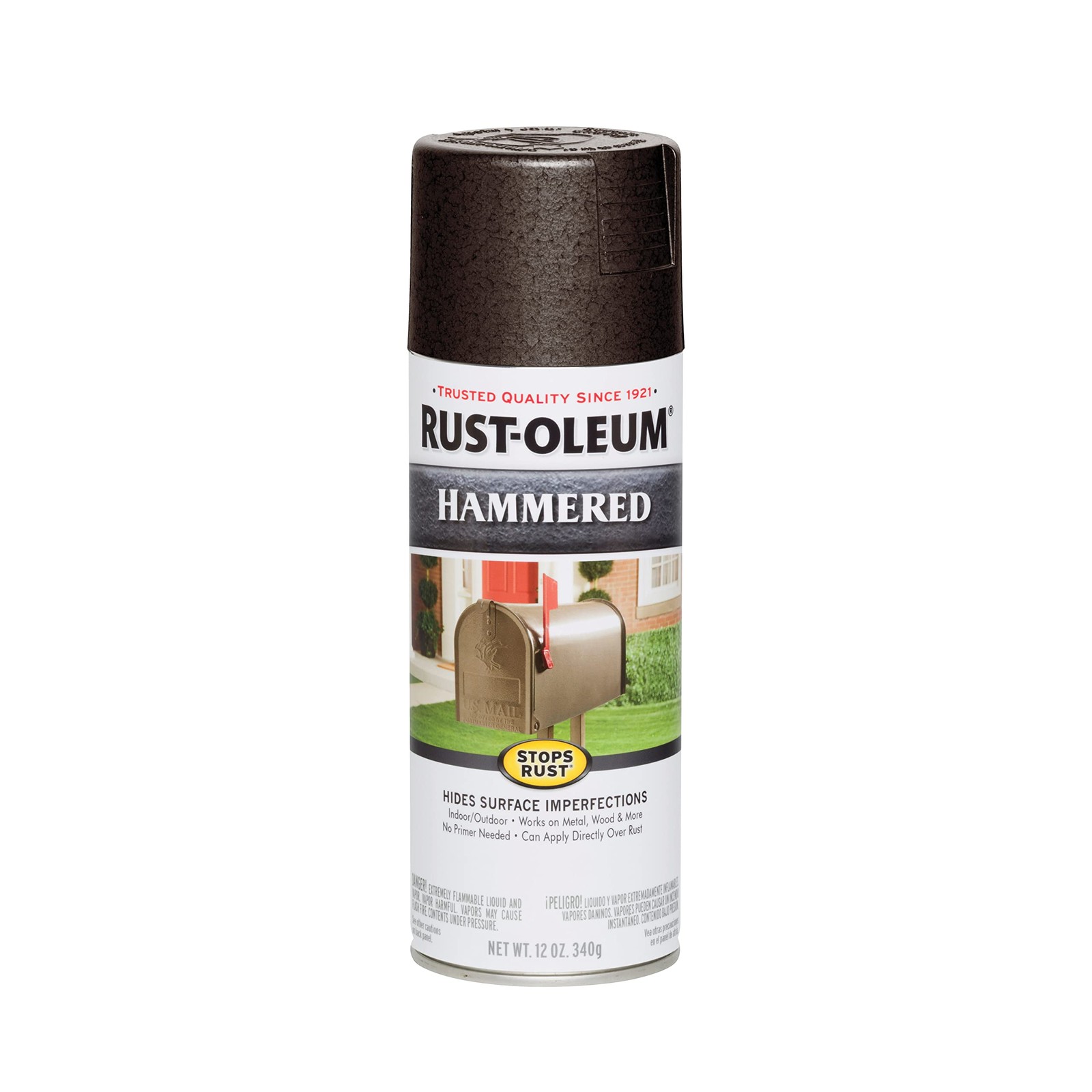 Rust Oleum Hammered Enamel Spray Paint Dark Bronze 12 Ounce Durable Coating