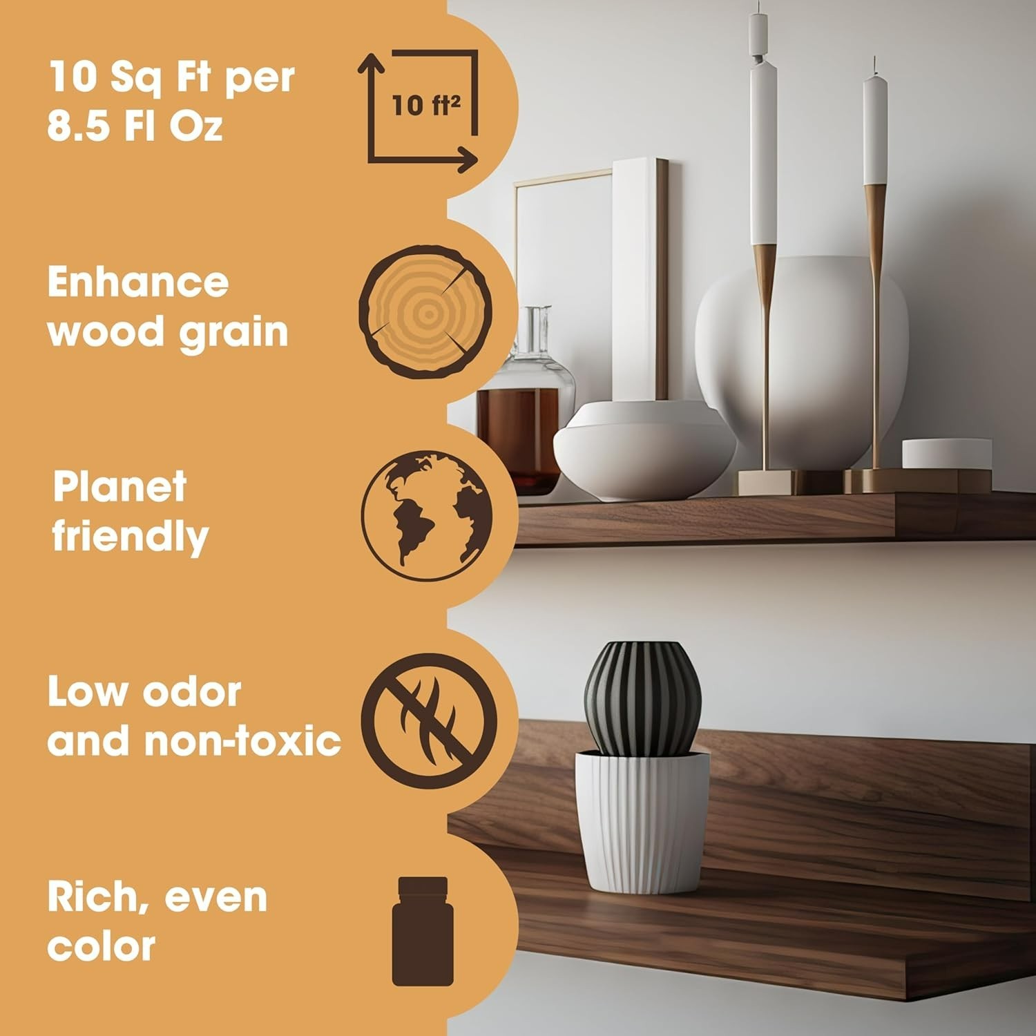 Transform Your Surfaces with Non-Toxic Black Wood Stain – 250ml Matte Finish