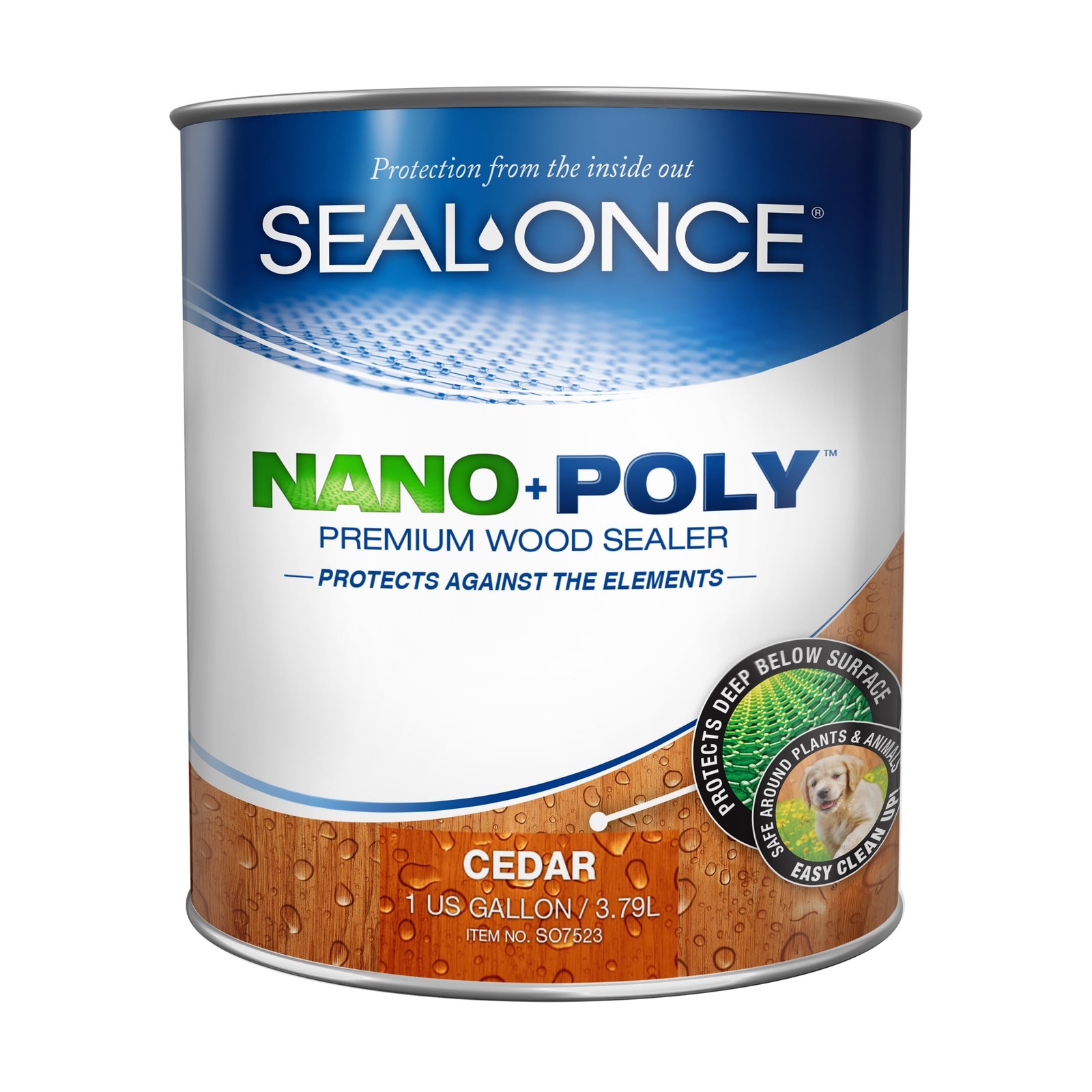 SEAL-ONCE Nano+Poly Ready Mix Penetrating Wood Sealer & Stain with Polyurethane